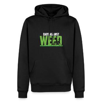 Tonte de pelouse Père Paps contre Weed drôle - Sweat à capuche Premium bio Homme - noir - Devant - Nico (187cm)