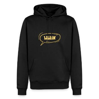 Geschenk für Lilian - Männer Premium Bio Hoodie - Schwarz - Vorne - Nico (187cm)