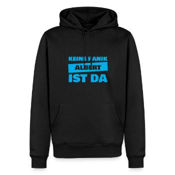 Vorname Albert - Männer Premium Bio Hoodie - Schwarz - Vorne - Nico (187cm)