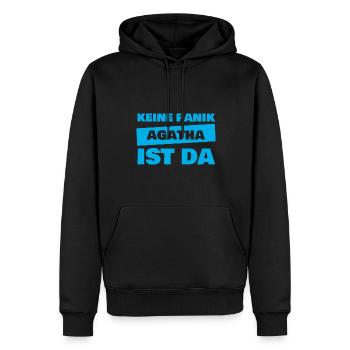 Vorname Agatha - Männer Premium Bio Hoodie - Schwarz - Vorne - Nico (187cm)