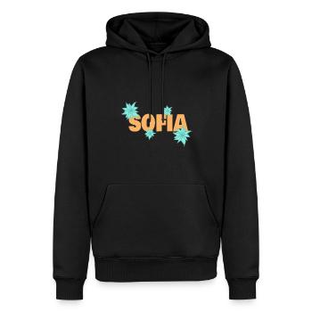Gift for Sofia - Men’s Premium Organic Hoodie - black - Front - Nico (187cm)