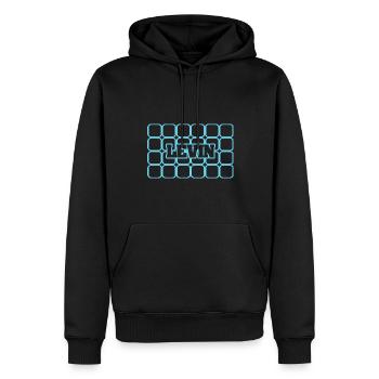 Männername Levin - Männer Premium Bio Hoodie - Schwarz - Vorne - Nico (187cm)