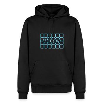 Cadeau pour Andrey - Sweat à capuche Premium bio Homme - noir - Devant - Nico (187cm)