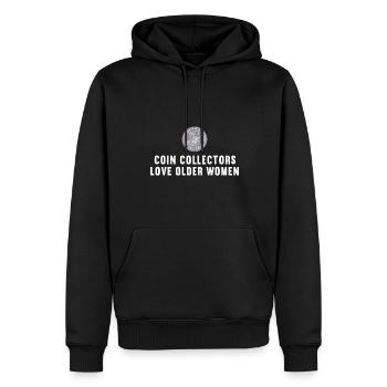 Numismatik Münzsammeln Geschenk - Männer Premium Bio Hoodie - Schwarz - Vorne - Nico (187cm)