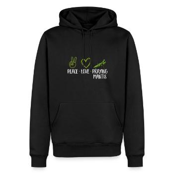 Mante religieuse, collectionneur d’insectes, entomologiste - Sweat à capuche Premium bio Homme - noir - Devant - Nico (187cm)