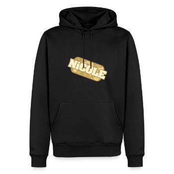 Bio Nicole - Männer Premium Bio Hoodie - Schwarz - Vorne - Nico (187cm)