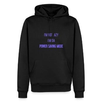 I'm not lazy, I'm in power saving mode! - Men’s Premium Organic Hoodie - black - Front - Nico (187cm)