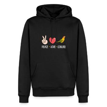 Molinasittich Perroquet Oiseau Perruche du Soleil - Sweat à capuche Premium bio Homme - noir - Devant - Nico (187cm)
