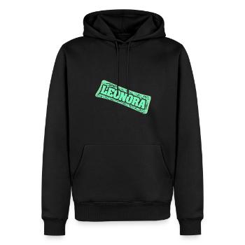 Geschenk für Leonora - Männer Premium Bio Hoodie - Schwarz - Vorne - Nico (187cm)