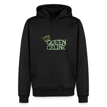 Céline comme prénom - Sweat à capuche Premium bio Homme - noir - Devant - Nico (187cm)