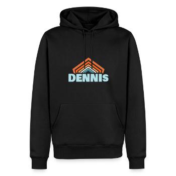 Cadeau pour Dennis - Sweat à capuche Premium bio Homme - noir - Devant - Nico (187cm)