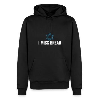 Je manque du pain Drôle juif Casher Pessah Non - Sweat à capuche Premium bio Homme - noir - Devant - Nico (187cm)