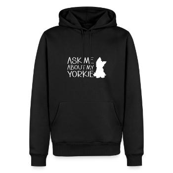 Yorkshire Terrier Yorkie Hund Geschenk - Männer Premium Bio Hoodie - Schwarz - Vorne - Nico (187cm)