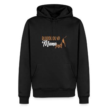 Bloodhound Hund Bluthund - Männer Premium Bio Hoodie - Schwarz - Vorne - Nico (187cm)