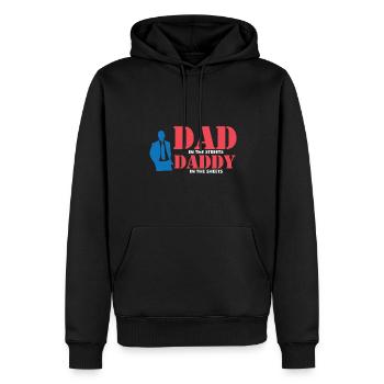 Dad In The Streets Dad In The Sheets Dad Jokes - Männer Premium Bio Hoodie - Schwarz - Vorne - Nico (187cm)