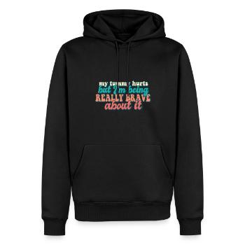 Tummy Ache Survivor My Tummy Hurts Funny Food - Männer Premium Bio Hoodie - Schwarz - Vorne - Nico (187cm)