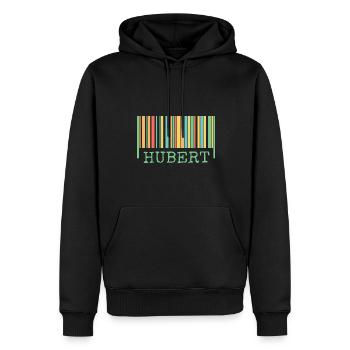 Vatertag Hubert - Männer Premium Bio Hoodie - Schwarz - Vorne - Nico (187cm)