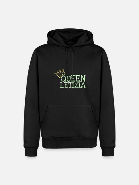Vorname Letizia - Männer Premium Bio Hoodie - Schwarz