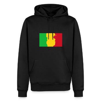 Mali - Sweat à capuche Premium bio Homme - noir - Devant - Nico (187cm)