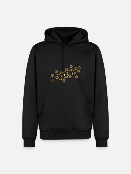 prénom Leeni - Sweat à capuche Premium bio Homme - noir