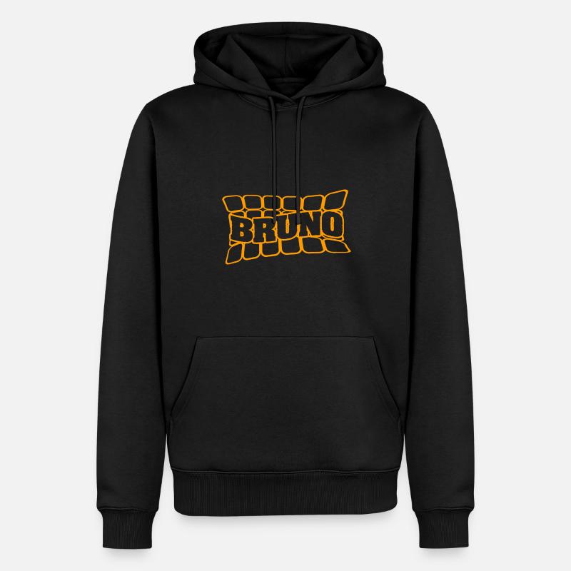 Bruno - Männer Premium Bio Hoodie - Schwarz