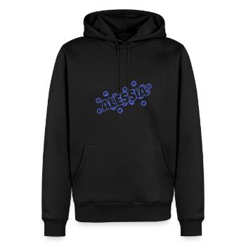 Chère Alessia, - Sweat à capuche Premium bio Homme - noir - Devant - Nico (187cm)