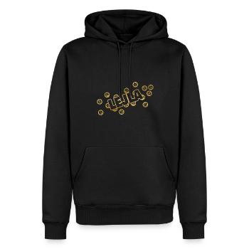 Lejla comme nom - Sweat à capuche Premium bio Homme - noir - Devant - Nico (187cm)
