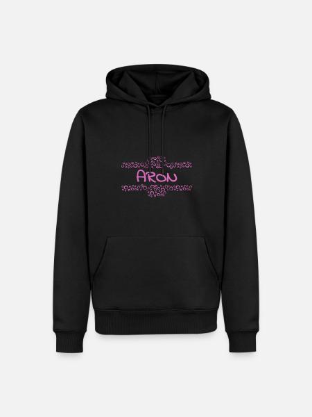 Aron comme prénom - Sweat à capuche Premium bio Homme - noir