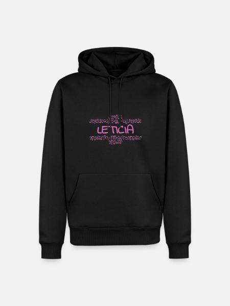 First name Leticia - Men’s Premium Organic Hoodie - black