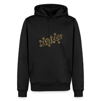 Rebecca als Name - Männer Premium Bio Hoodie - Schwarz - Vorne - Nico (187cm)