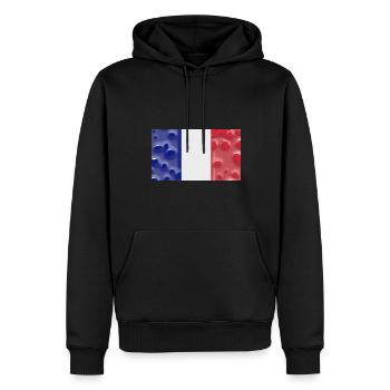 Martinique - Sweat à capuche Premium bio Homme - noir - Devant - Nico (187cm)