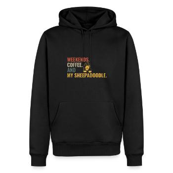 Sheepadoodle Doodle Dog - Sweat à capuche Premium bio Homme - noir - Devant - Nico (187cm)