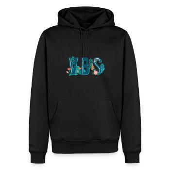 VBS Crew Summer Camp Bible Study Vacation Bible - Sweat à capuche Premium bio Homme - noir - Devant - Nico (187cm)