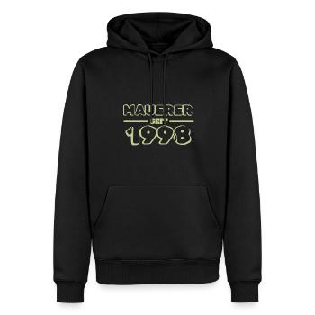 Witzig 1998 - Männer Premium Bio Hoodie - Schwarz - Vorne - Nico (187cm)