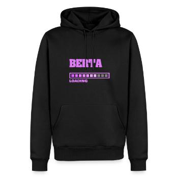 Geschenk für Berta - Männer Premium Bio Hoodie - Schwarz - Vorne - Nico (187cm)