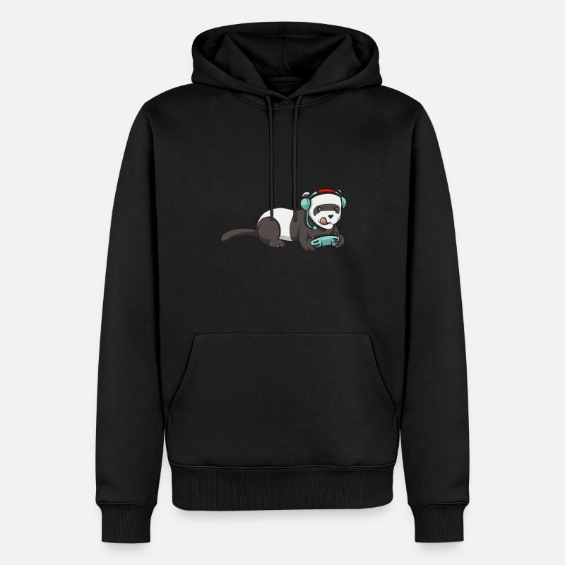 Frettchen Besitzer Frettchen - Männer Premium Bio Hoodie - Schwarz