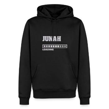 Bébé Junah - Sweat à capuche Premium bio Homme - noir - Devant - Nico (187cm)