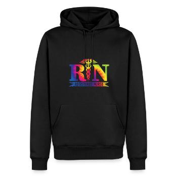 RN Registrierte Krankenschwester Krankenpflege Cad - Männer Premium Bio Hoodie - Schwarz - Vorne - Nico (187cm)