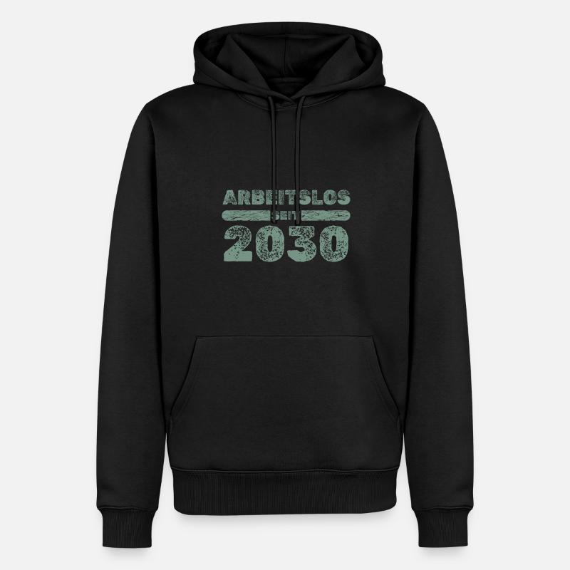 seit 2030 - Männer Premium Bio Hoodie - Schwarz
