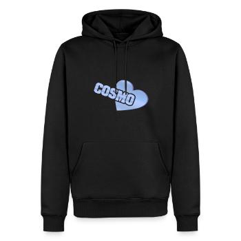 Liebe für Cosmo Gold Love - Männer Premium Bio Hoodie - Schwarz - Vorne - Nico (187cm)