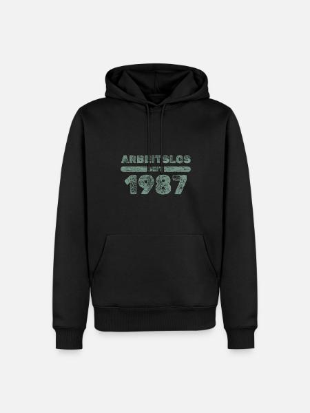 seit 1987 - Männer Premium Bio Hoodie - Schwarz