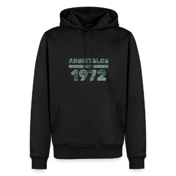 seit 1972 - Männer Premium Bio Hoodie - Schwarz - Vorne - Nico (187cm)