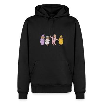 Infirmière Bébé Maternité Infirmière - Sweat à capuche Premium bio Homme - noir - Devant - Nico (187cm)