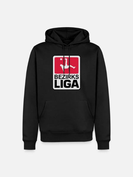 bezirksliga - Männer Premium Bio Hoodie - Schwarz