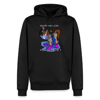 désolé mais jai aquaponey - Sweat à capuche Premium bio Homme - noir - Devant - Nico (187cm)
