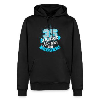 35 Jahre Geburtstag Geburtstagsgeschenk Nie besser - Männer Premium Bio Hoodie - Schwarz - Vorne - Nico (187cm)