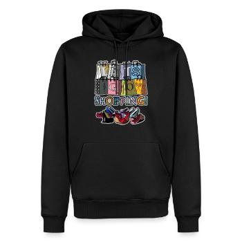 Shopping - Sweat à capuche Premium bio Homme - noir - Devant - Nico (187cm)