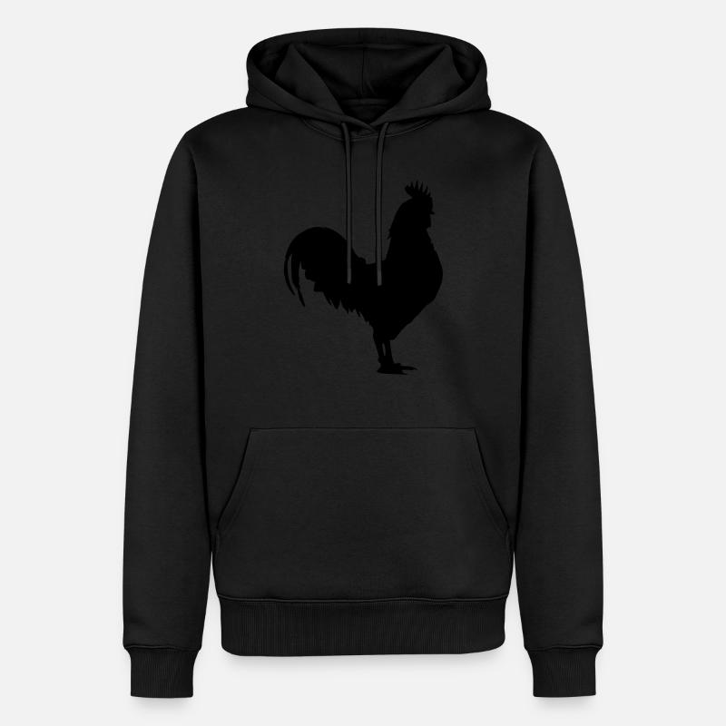 coq - Sweat à capuche Premium bio Homme - noir