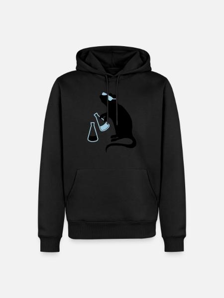 laboratory rat - Men’s Premium Organic Hoodie - black