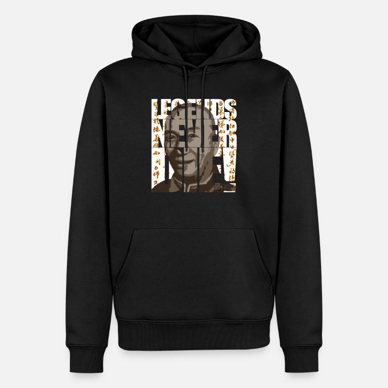 legends never die - Männer Premium Bio Hoodie - Schwarz